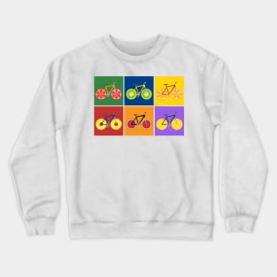 Healthy Fruit Wheels Mountain Bikes Crewneck Sweatshirt